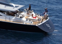 image of impressive aft deck on SY Patea